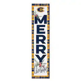 Jardine - Wisconsin Eau Claire Blugolds 12'' x 48'' Outdoor Merry Christmas Leaner - White
