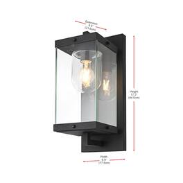 Elegant Lighting - Keaton 7 Inch Outdoor Wall Sconce In - Black