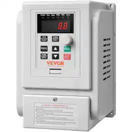 VEVOR - VFD 5HP, 4KW, 18A, 1 Phase 220V-240V Input to 3 Phase 220V-240V Output Variable Frequency Drive, 0-400Hz VFD - White