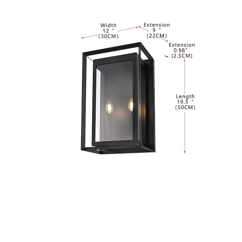 Elegant Lighting - Etting 12 Inch Outdoor Wall Sconce In - Black price history on PriceWatchPro