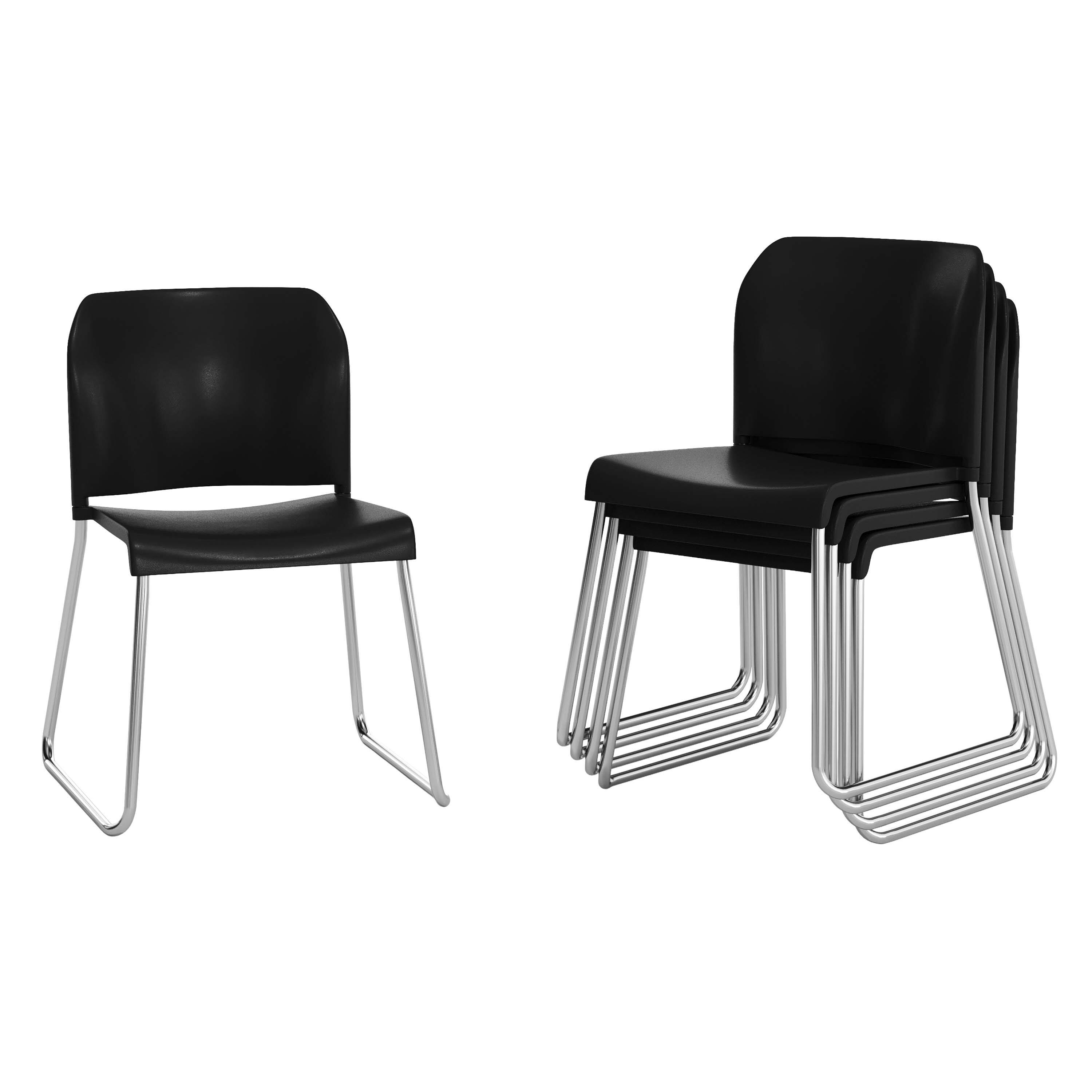 Black Plastic/Chrome Frame