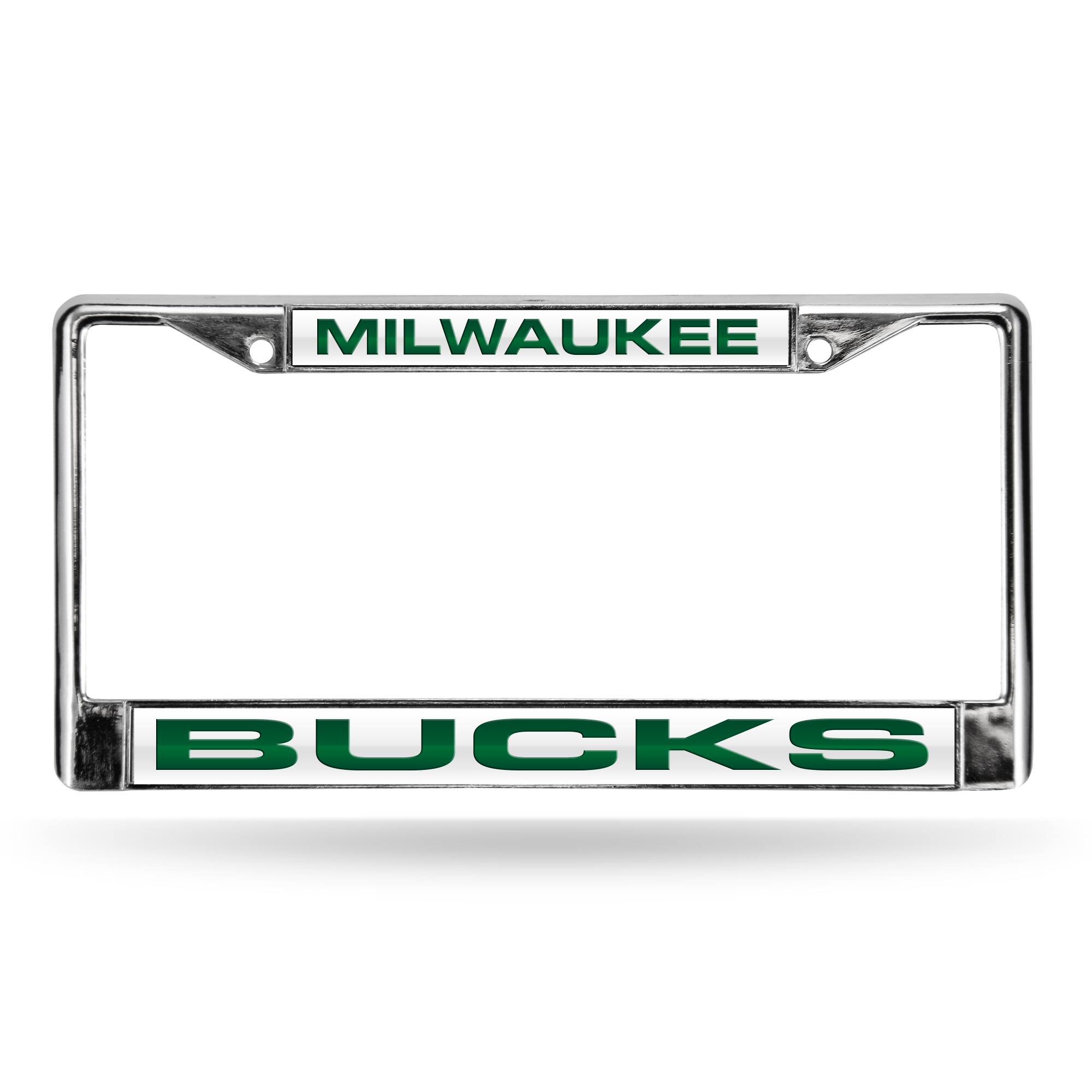 Milwaukee Bucks NBA Chrome Metal Laser Cut License Plate Frame