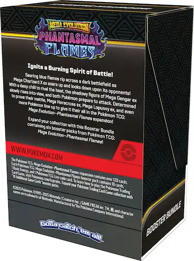 Pokmon Trading Card Game: Mega Evolution Phantasmal Flames 6Pk Booster Bundle 10-10191-109 - Best Buy Pokmon Trading Card Game: Mega Evolution Phantasmal Flames 6Pk Booster Bundle 10-10191-109 - Best Buy