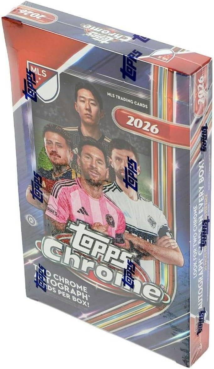 2026 Chrome Sday MLS Trading Cards 2026 Topps Box! Topps Every Box Has Two Chrome Autograph Cards Per Box!