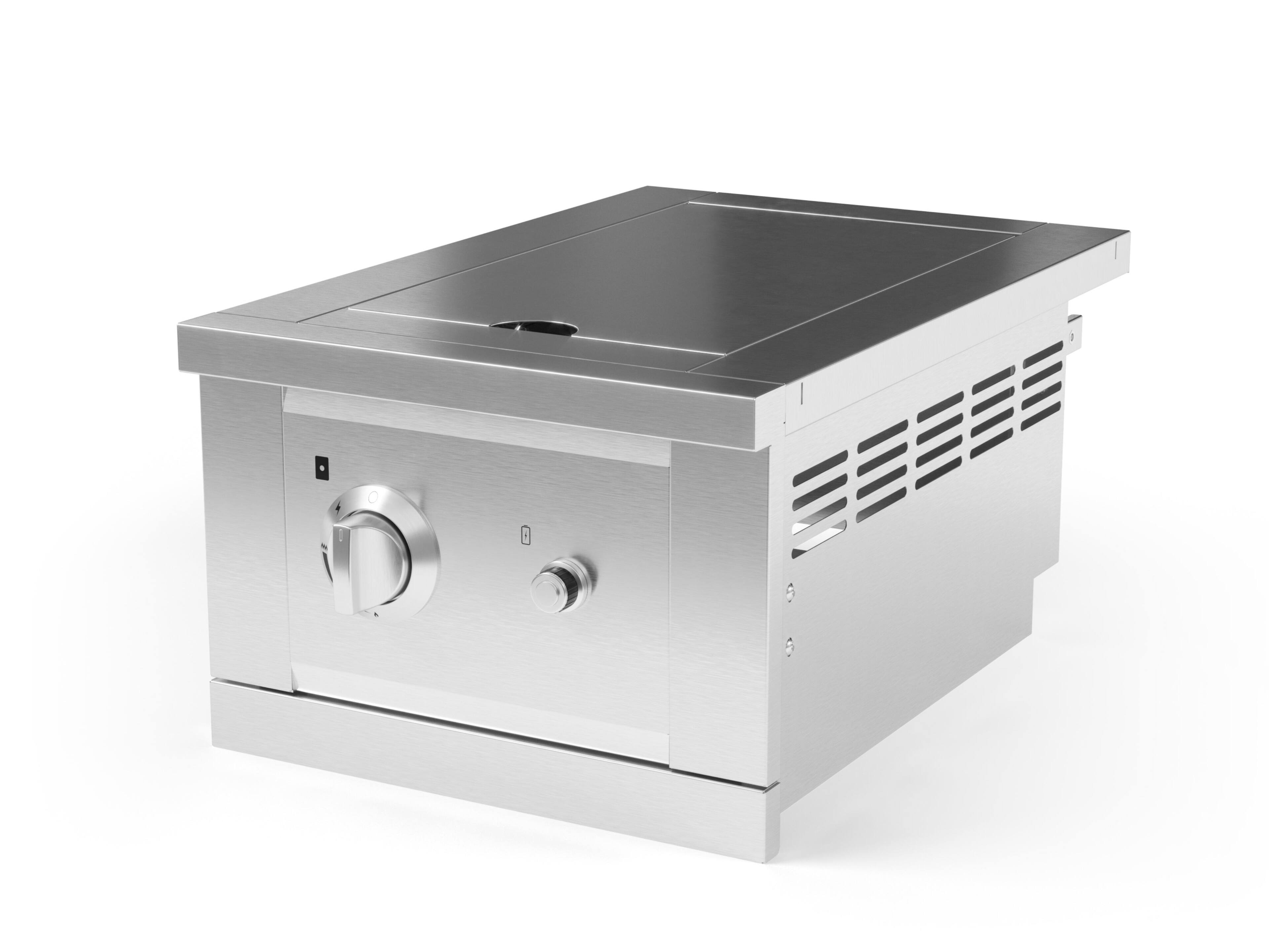 Front. NewAge Products - NewAge Performance Side Burner - LP - Stainless Steel.