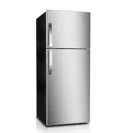 Premium Levella - 12 CuFt Frost Free Top-Mount Refrigerator with Tilt-Out Can Dispenser and Gallon Door Storage - Stainless Steel