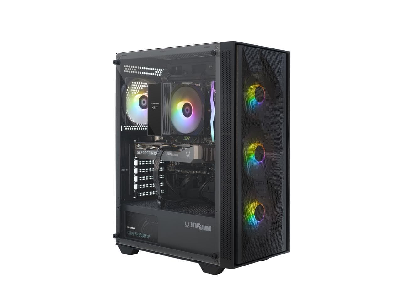 ZOTAC - MEK AI Gaming PC - RTX 5060, Ryzen 5 5500, 16GB RGB DDR4, 1TB NVME SSD, 650W 80+ GOLD, WiFi 6E, Win 11 - Black