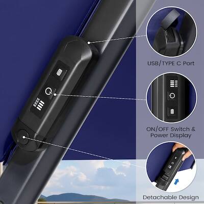 USB/TYPE C Port  
ON/OFF Switch & Power Display  
Detachable Design