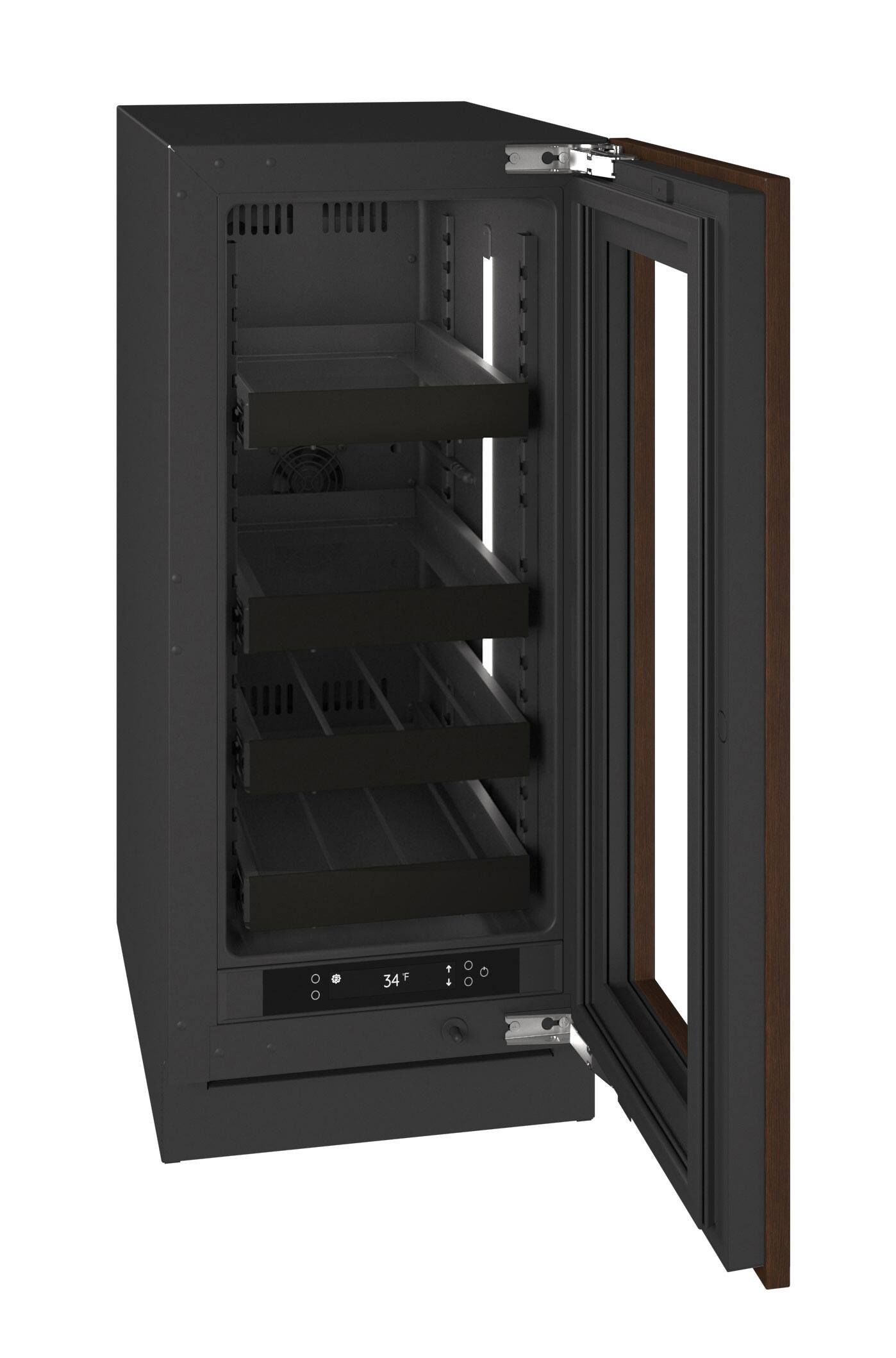 Alt View 3. U-Line - U-Line 15"W. 2.8Cu.Ft. Built-In Beverage Center - Panel Ready Frame/Glass - Integrated Frame.