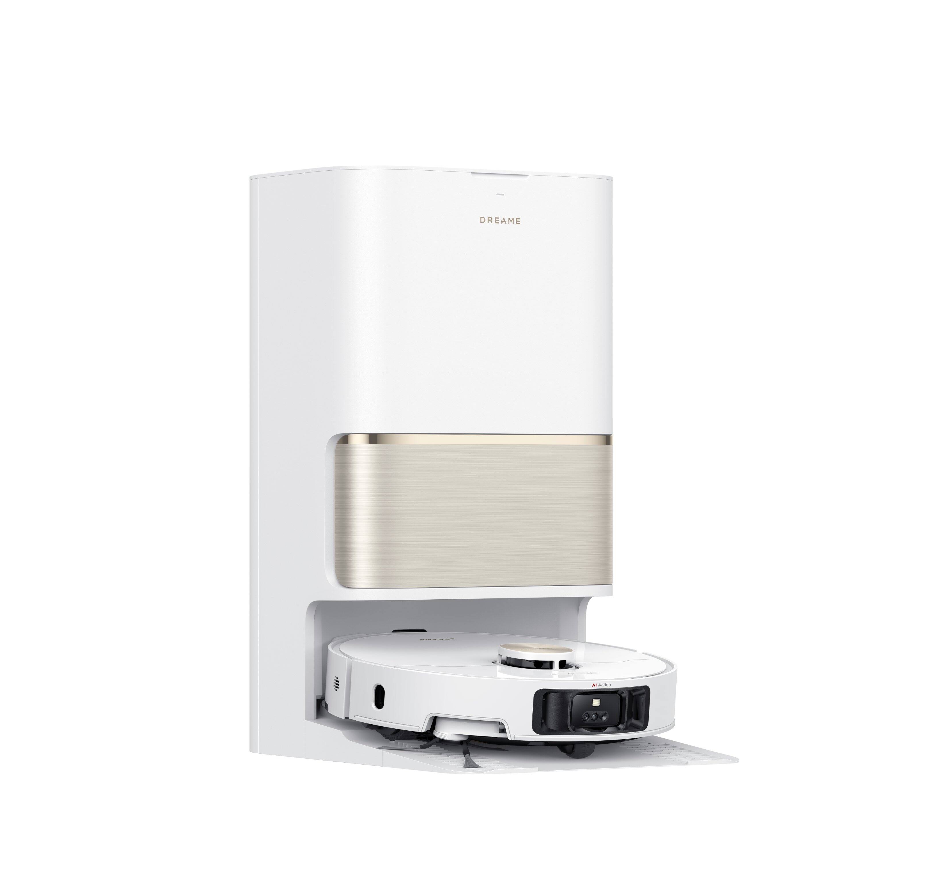 Alt View 9. Dreame - Dreame GoVac 600 Robot Vacuum and Mop, Auto-Empty, Self-Cleaning, 19,5KPa Suction, HyperStream Detangling DuoBrush - White.