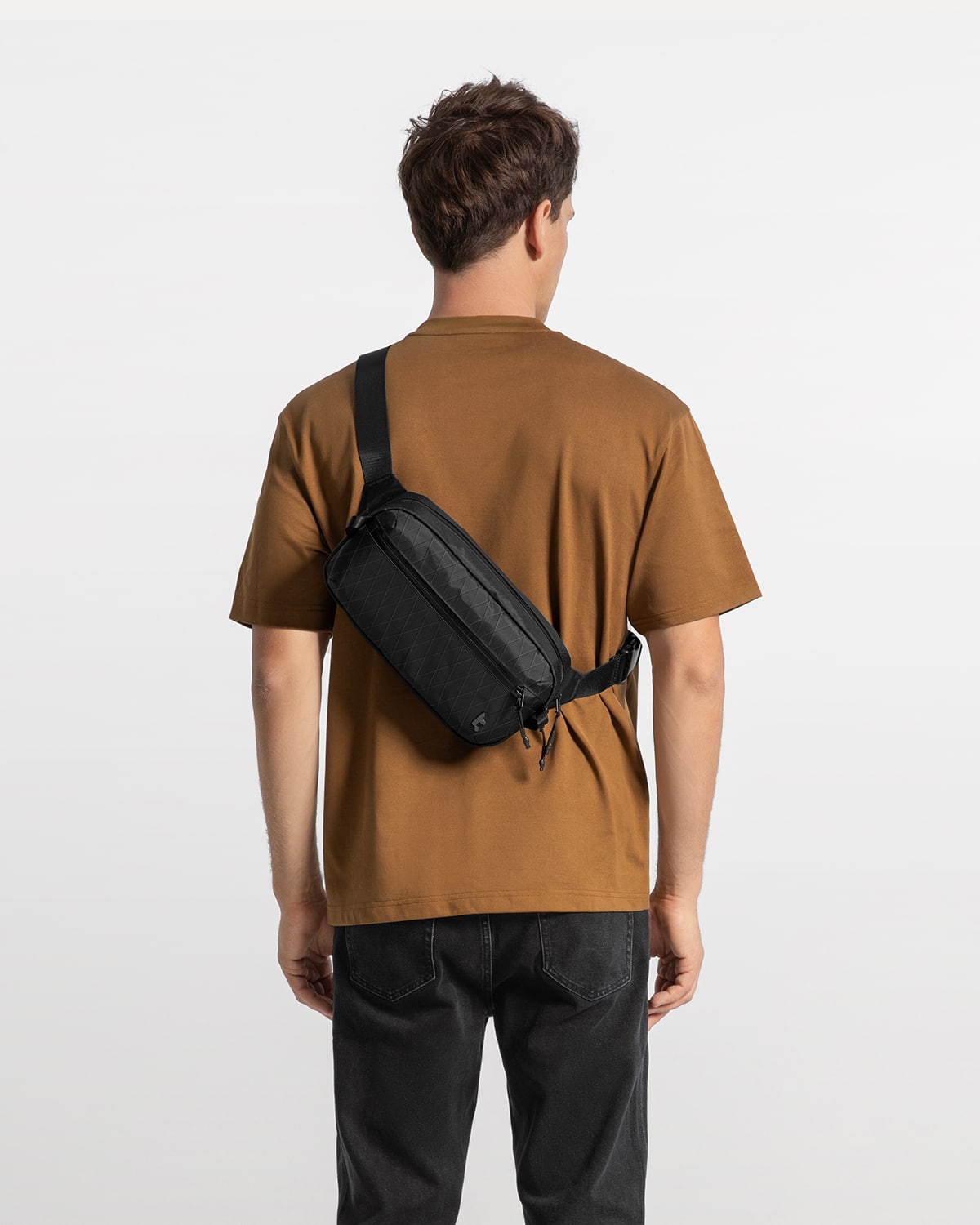 Front. tomtoc - Aviator-T35 3.5L X-Pac Sling Bag with RFID Blocking, Minimalist Crossbody Bag Chest Shoulder Pack for Travel, Everyday - Black.