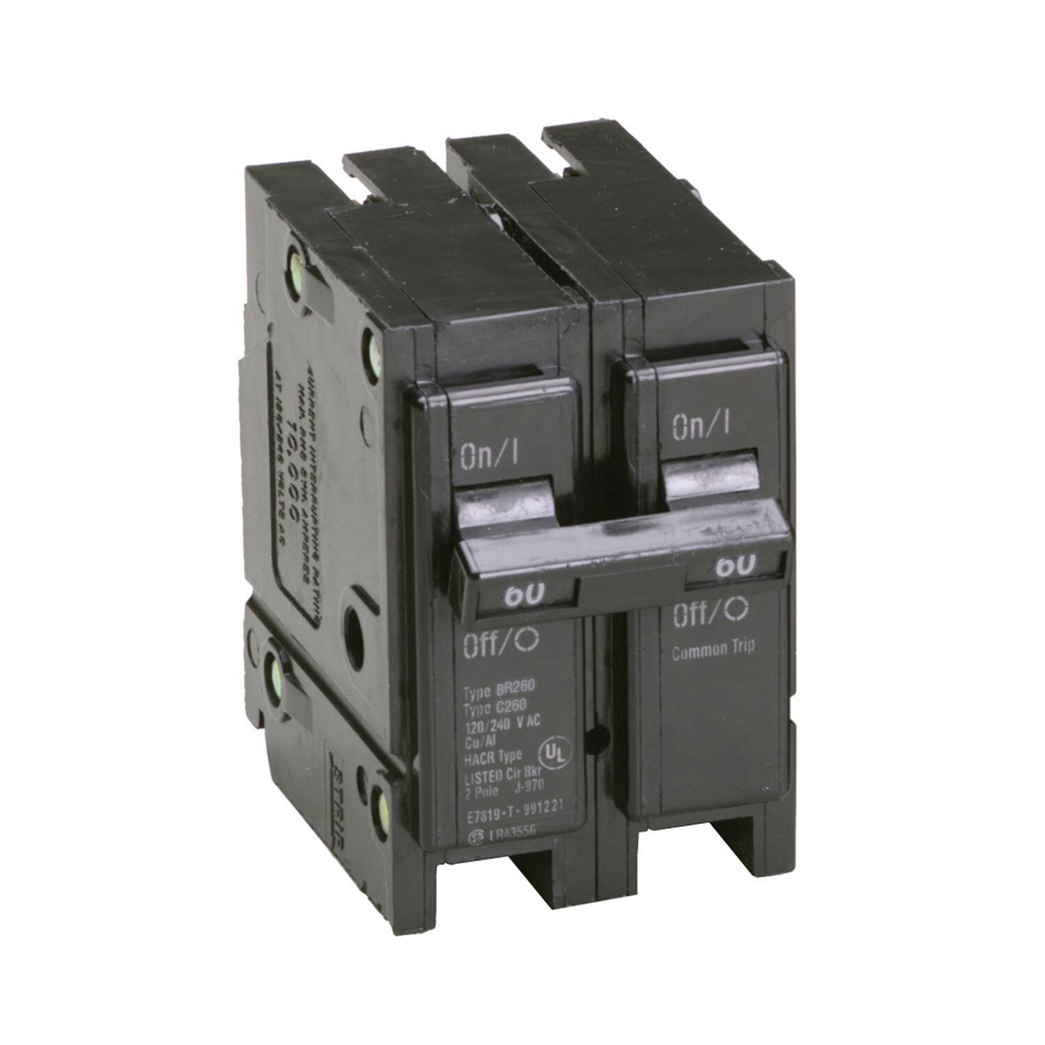 Eaton - 60 amps Plug In 2-Pole Circuit Breaker price history on PriceWatchPro