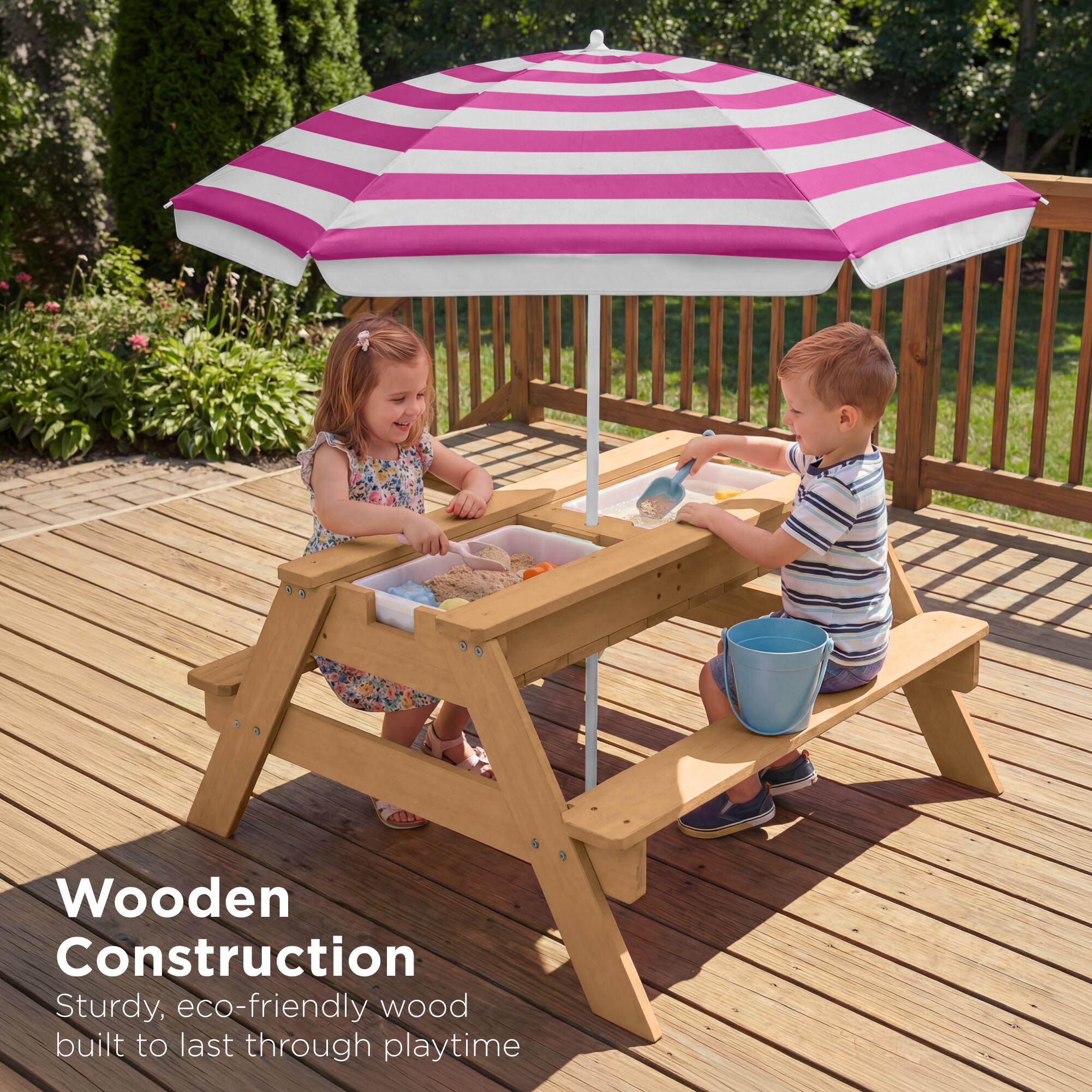 Wooden Construction  
Sturdy, eco-friendly wood built to last through playtime