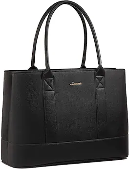 Vulpecula Spade - Laptop Bag for Women, Computer Work Tote Bag, Business Shoulder Handbag - Black