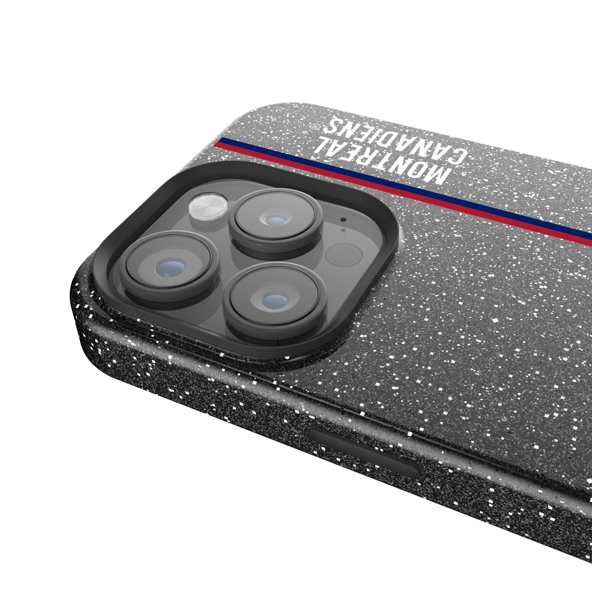 Alt View 2. Keyscaper - Black Montreal Canadiens Sidebar Bling iPhone Case - 15 Plus - Black.