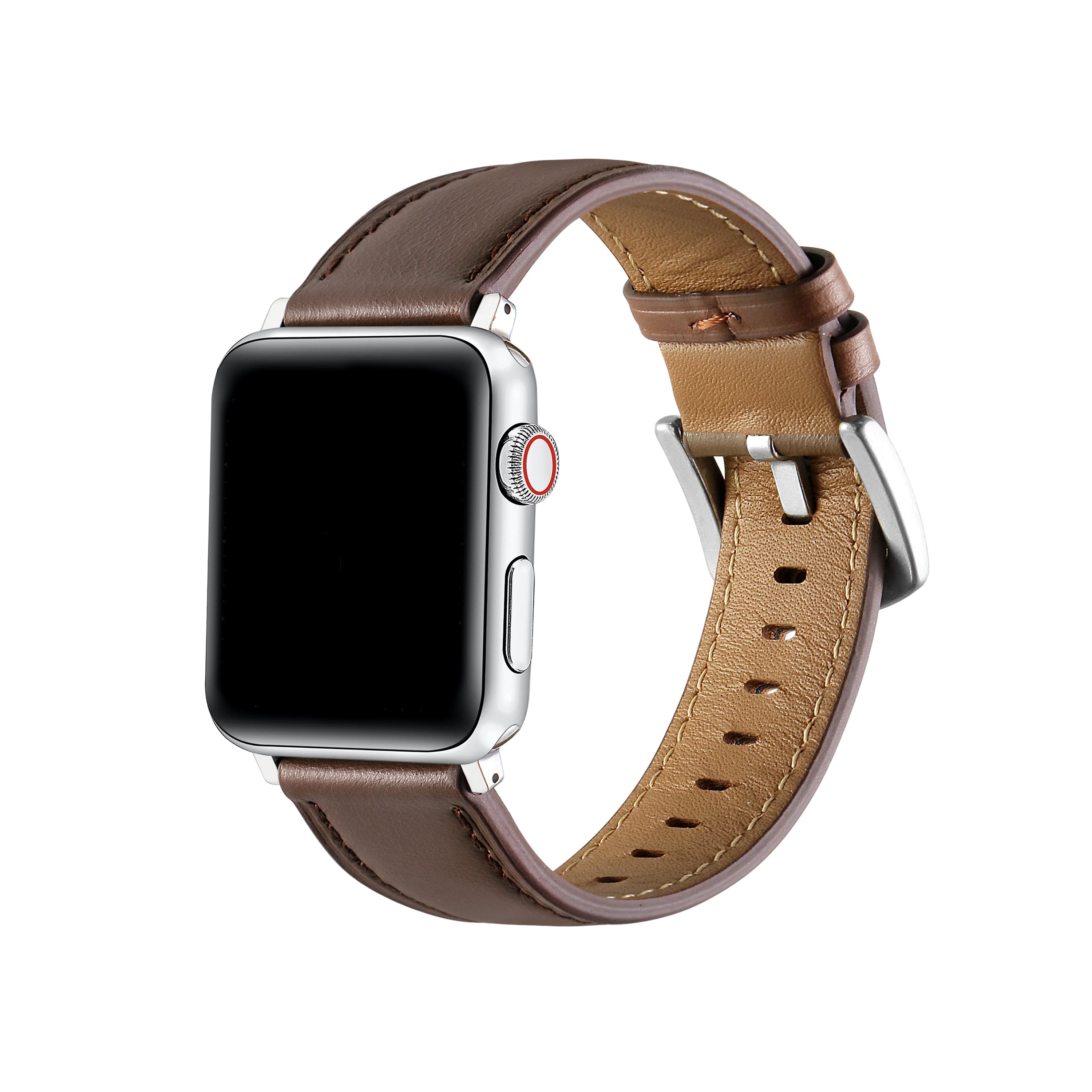 Posh Tech - Drake Leather Band for Apple Watch - Chocolate