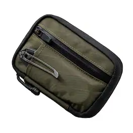 ALPAKA - EDC Organizer Pouch with 6 Slip Pockets, 5 Elastic Loops, YKK AquaGuard Zipper, X-Pac/Axogrid, HUB Compatible - Olive Green X-Pac X42