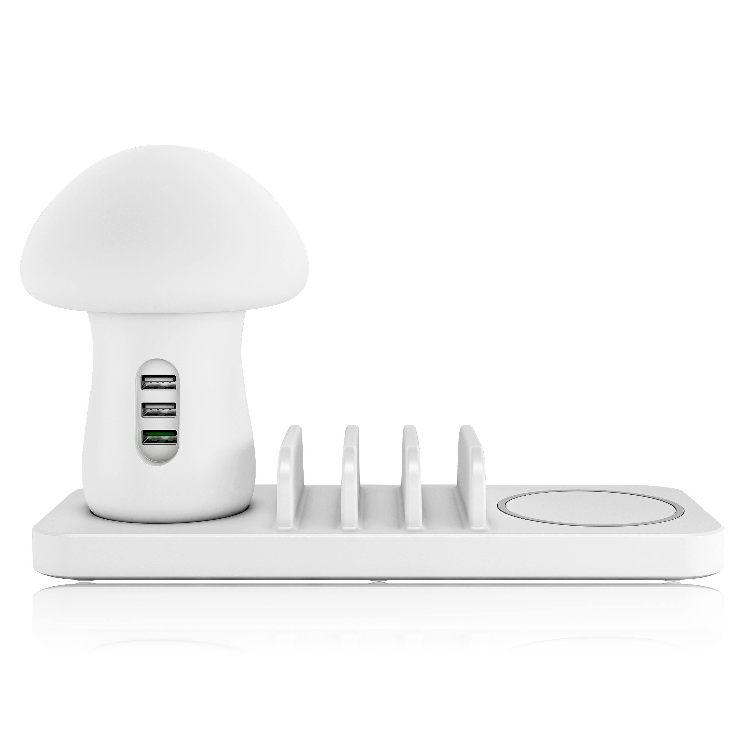 Alt View 3. Trexonic - Trexonic 3-in-1 Desk Organizer with Wireless Charging Station and Reading Light - White.