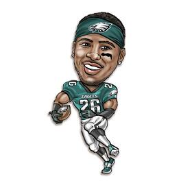 Sporticulture - Saquon Barkley Philadelphia Eagles Metal Caricature Wall Art - Green