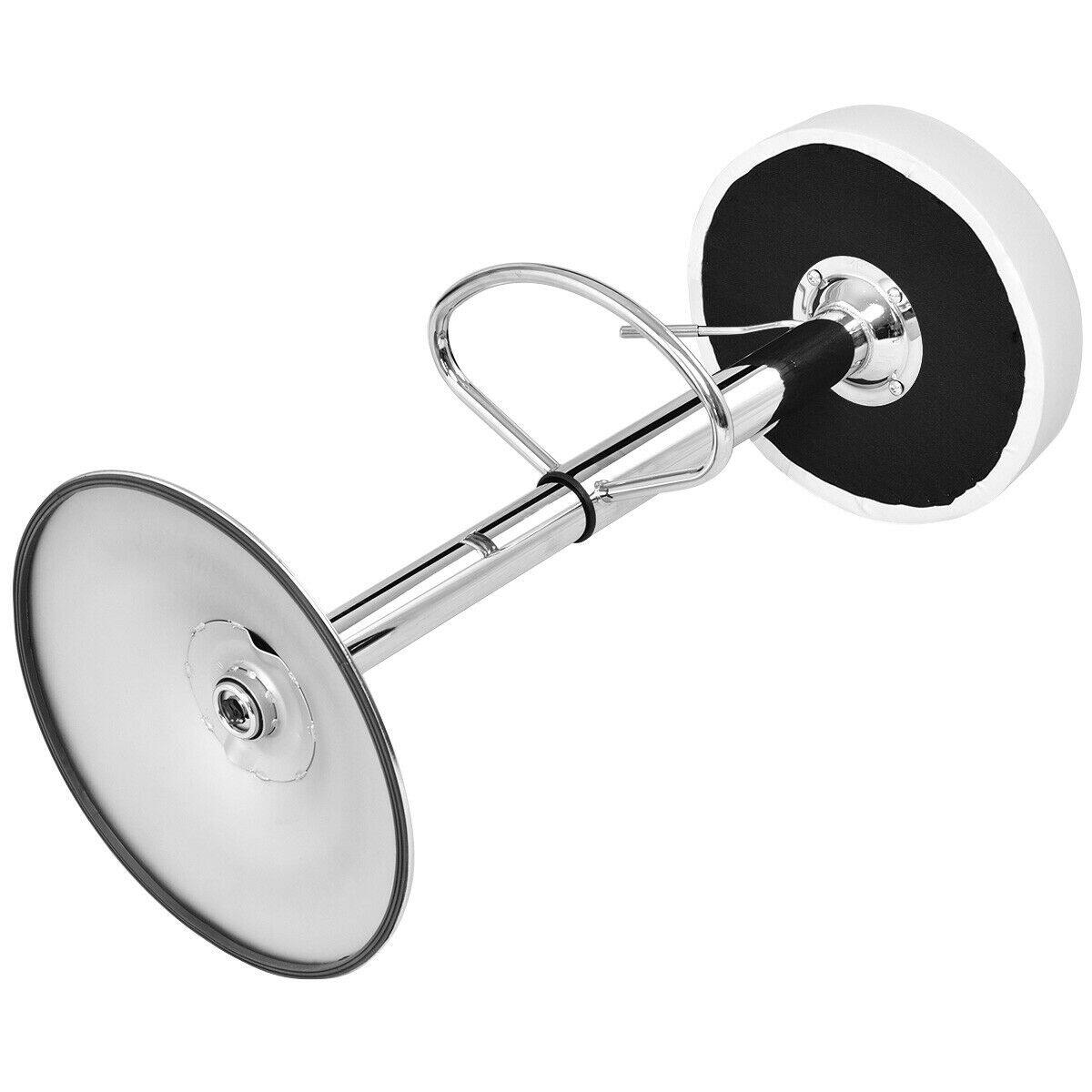 Alt View 9. Gymax - Gymax Set of 2 Adjustable Round Leather Seat Hydraulic Swivel Bar Stool White - white.