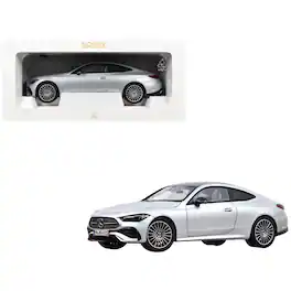 2024 Mercedes-Benz CLE Coupe Hightech Silver Metallic 1/18 Diecast Model Car by Norev