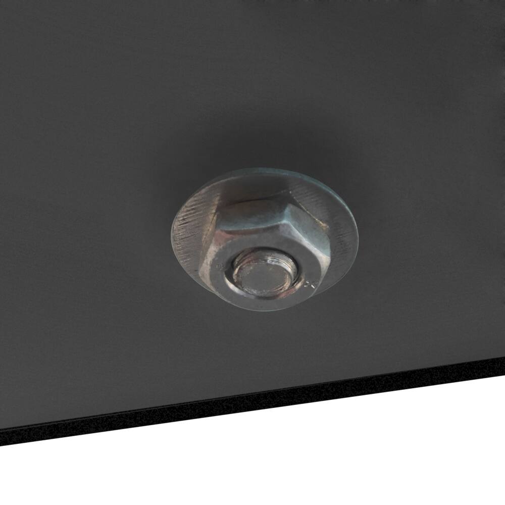 Alt View 7. Loheer - Loheer Black Glass Coffee Table Modern Clear Center Table Living Room Furniture - Black.
