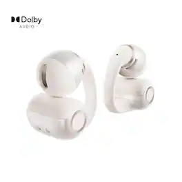 Shokz - OpenDots 2 Open-Ear Clip-On True Wireless Bluetooth Earbuds - Pearl White