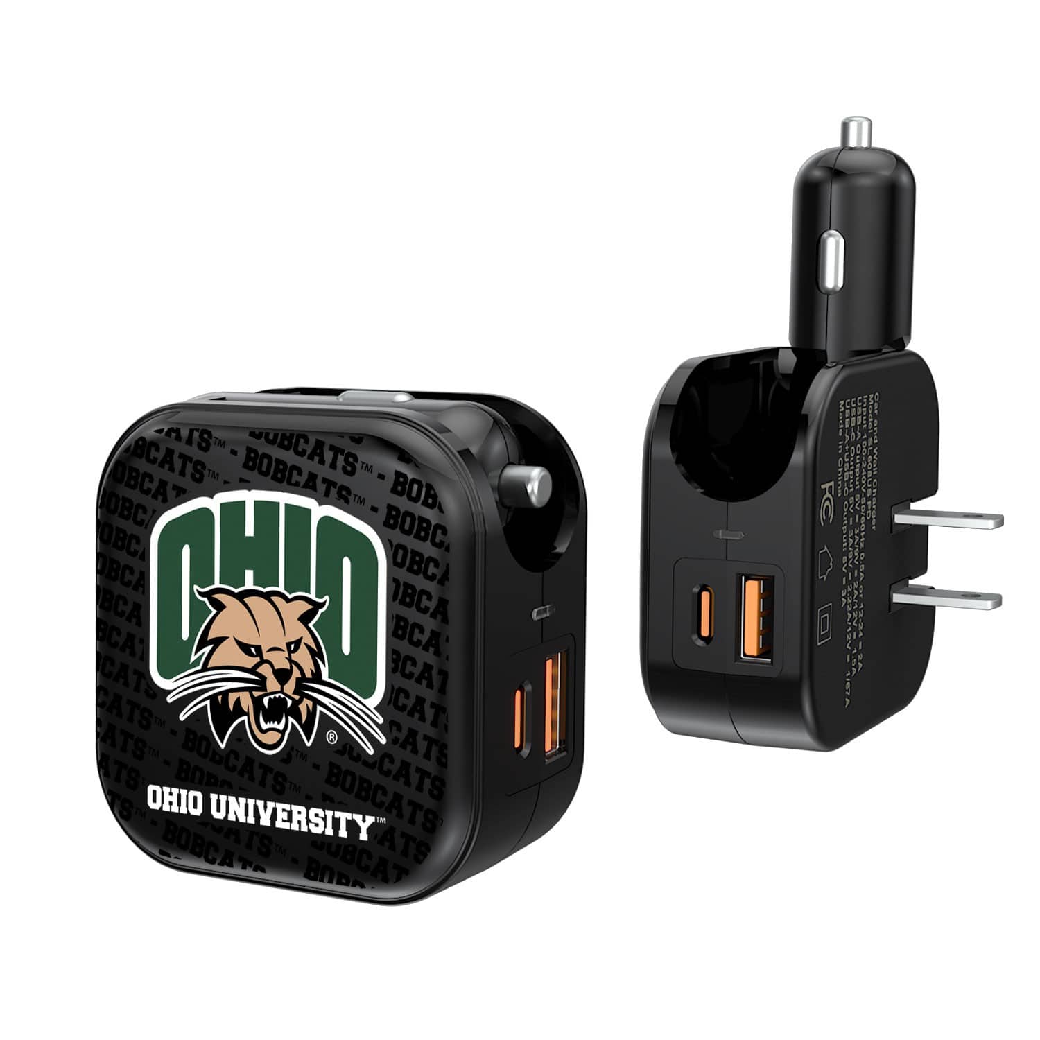 Keyscaper - Ohio Bobcats Team Logo Dual Port USB Car & Home Charger - Multicolor price history on PriceWatchPro