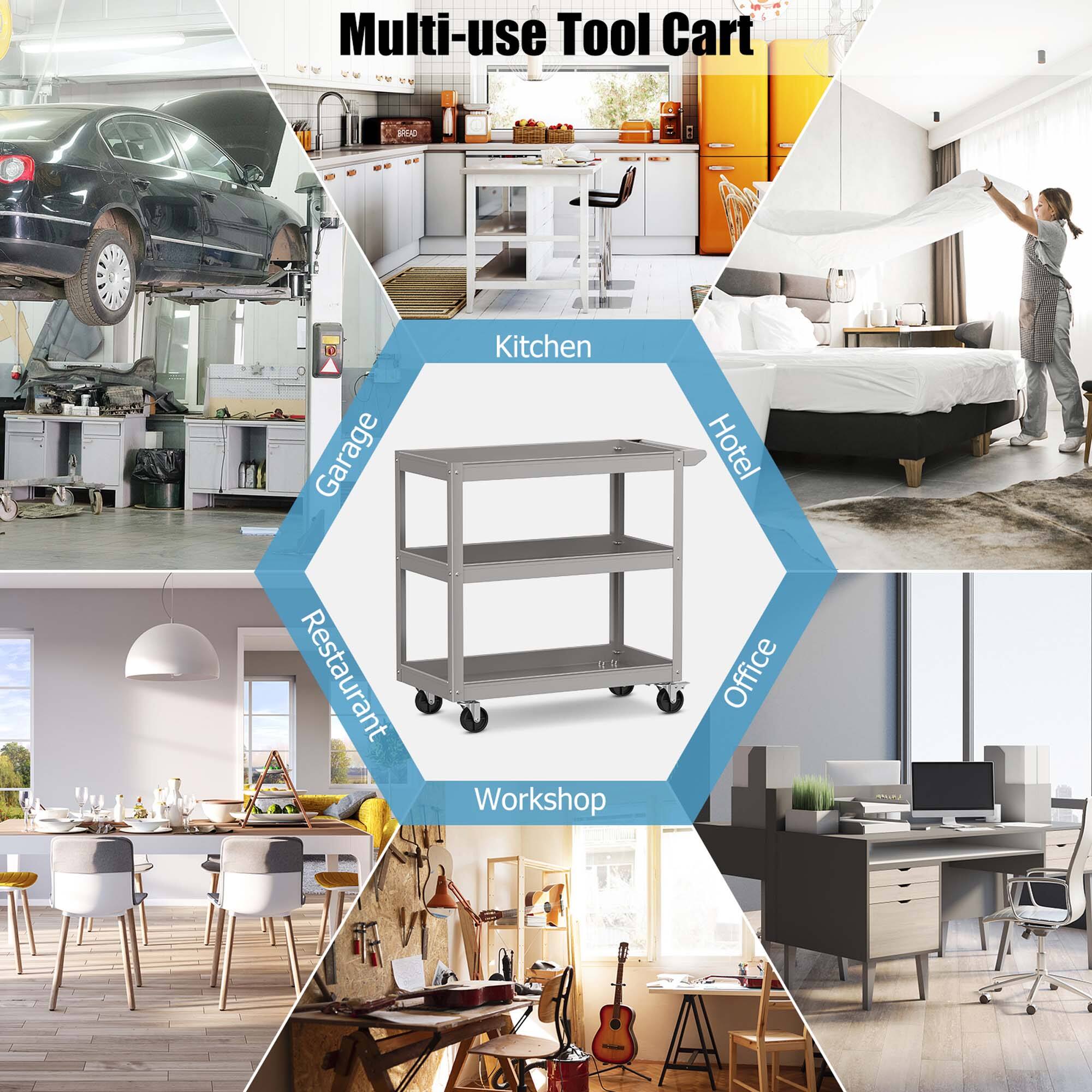 Multi-use Tool Cart

Garage  
Kitchen  
Restaurant  
Workshop  
Hotel  
Office