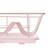 Alt View 1. Sweet Home Collection - Steel 3-Piece Large Countertop Dish Drainer with Drain Board & Utensil Holder - Pale Pink.