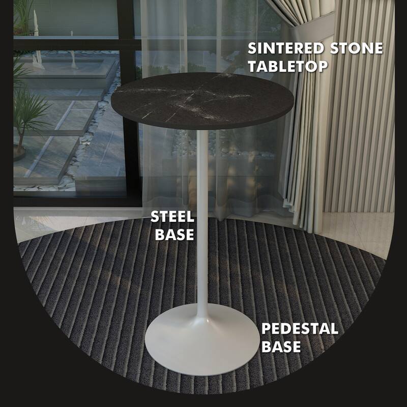 SINTERED STONE TABLETOP  
STEEL BASE  
PEDESTAL BASE