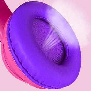 Alt View 9. Loheer - Loheer Kids Bluetooth 5.4 Headphones with Cat Ear RGB Lights, 94dB Volume Limit, 50H Playtime, Hot Pink.