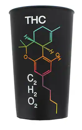 Just Funky - THC Chemical Symbol Stadium Cup - Black