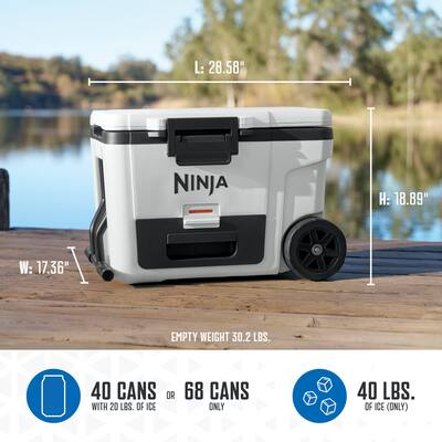 Ninja FrostVault 45qt Wheeled Cooler with Dry Zone Cloud