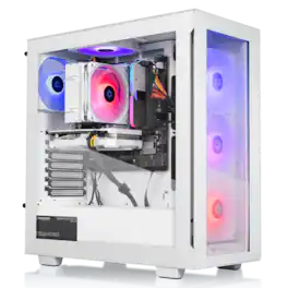 Thermaltake - LCGS View i1497XS-350 Gaming Desktop Intel Core i7-14700F, 32GB Memory, AMD Radeon RX 9070 XT, 1TB SSDNVMe M.2 - Snow