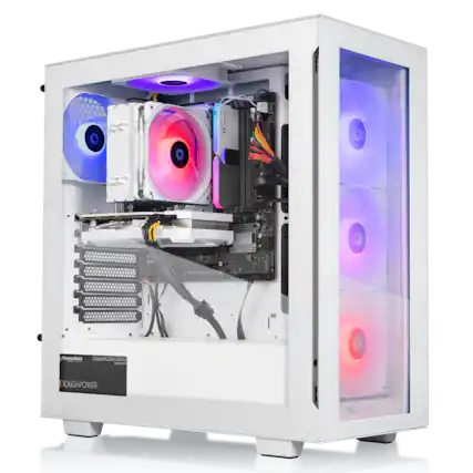 Thermaltake - LCGS View i1497XS-350 Gaming Desktop Intel Core i7-14700F, 32GB Memory, AMD Radeon RX 9070 XT, 1TB SSDNVMe M.2 - Snow