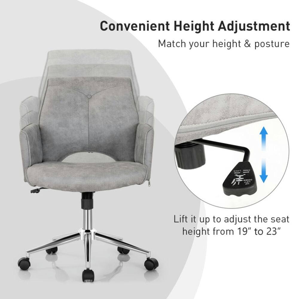 Convenient Height Adjustment  
Match your height & posture  

Lift it up to adjust the seat height from 19" to 23"