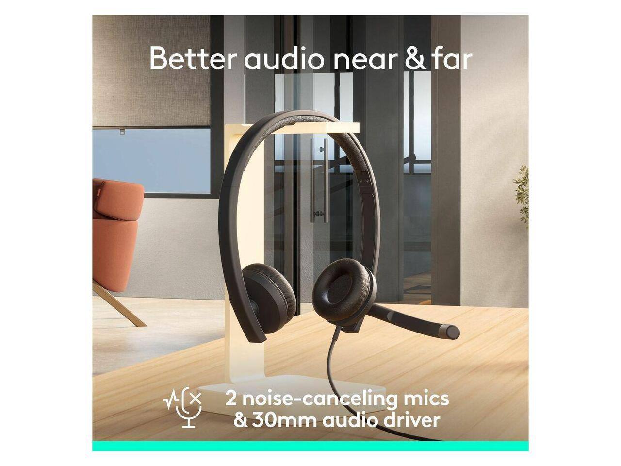 Better audio near & far

2 noise-canceling mics & 30mm audio driver