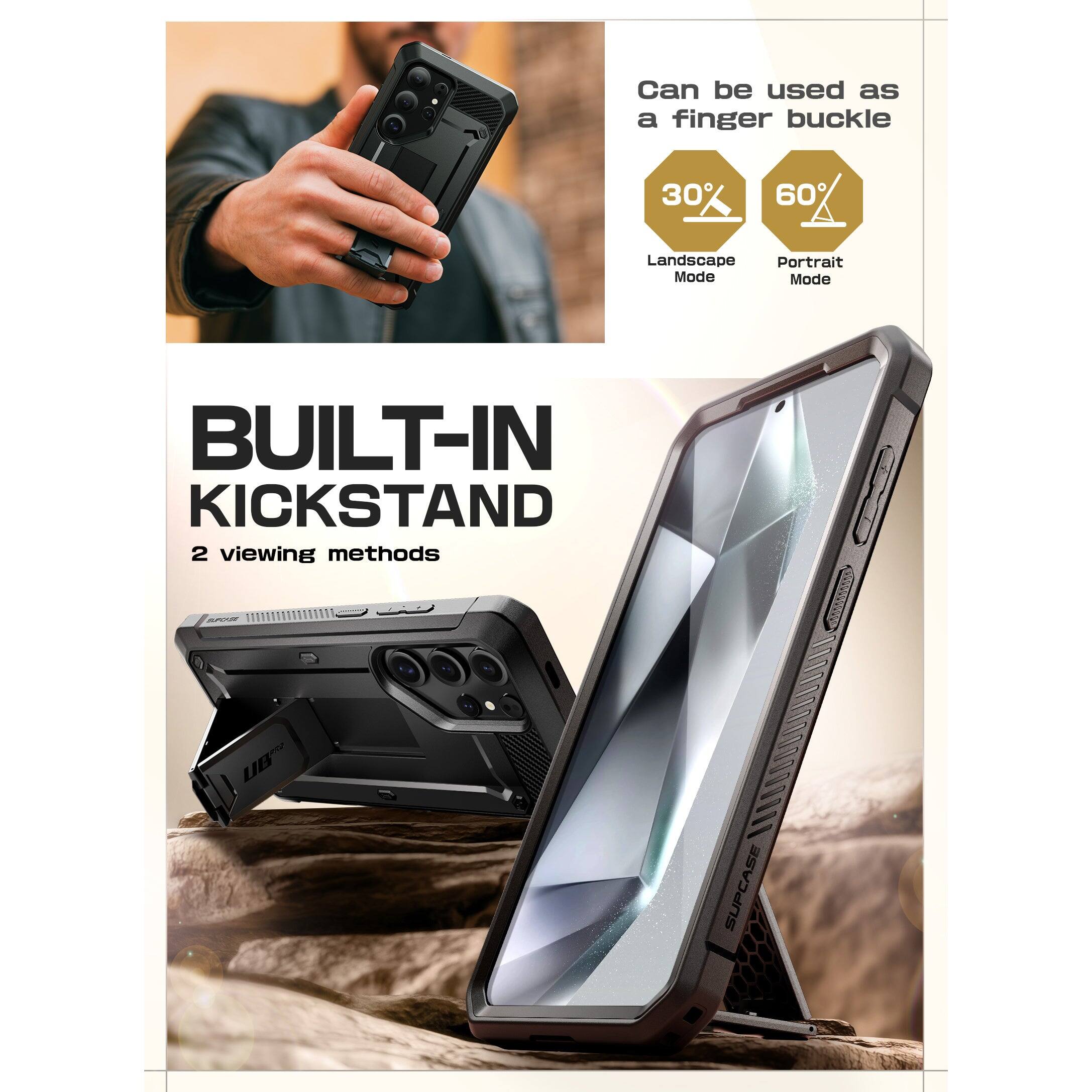 Can be used as a finger buckle

30° Landscape Mode

60° Portrait Mode

BUILT-IN KICKSTAND

2 viewing methods