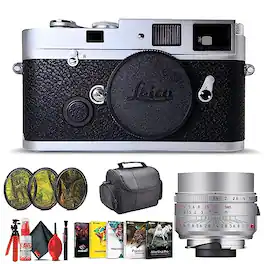 MP 0.72 Rangefinder Camera (Silver) + Leica 35mm f/1.4 Lens + Filter Kit + More