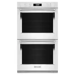 KitchenAid - 30" Built-In Electric Convection Double Wall Oven with Air Fry Mode - White