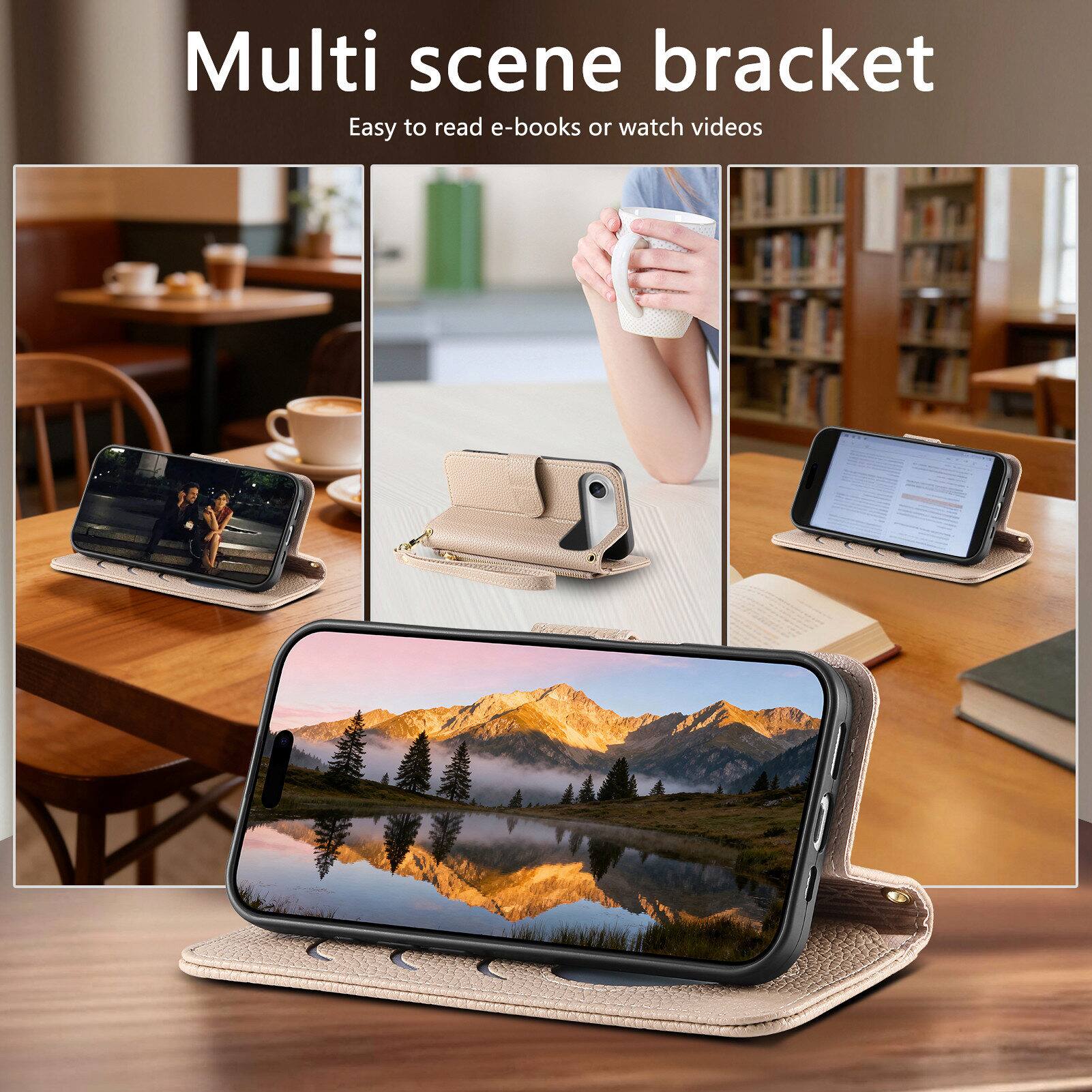 Multi scene bracket  
Easy to read e-books or watch videos
