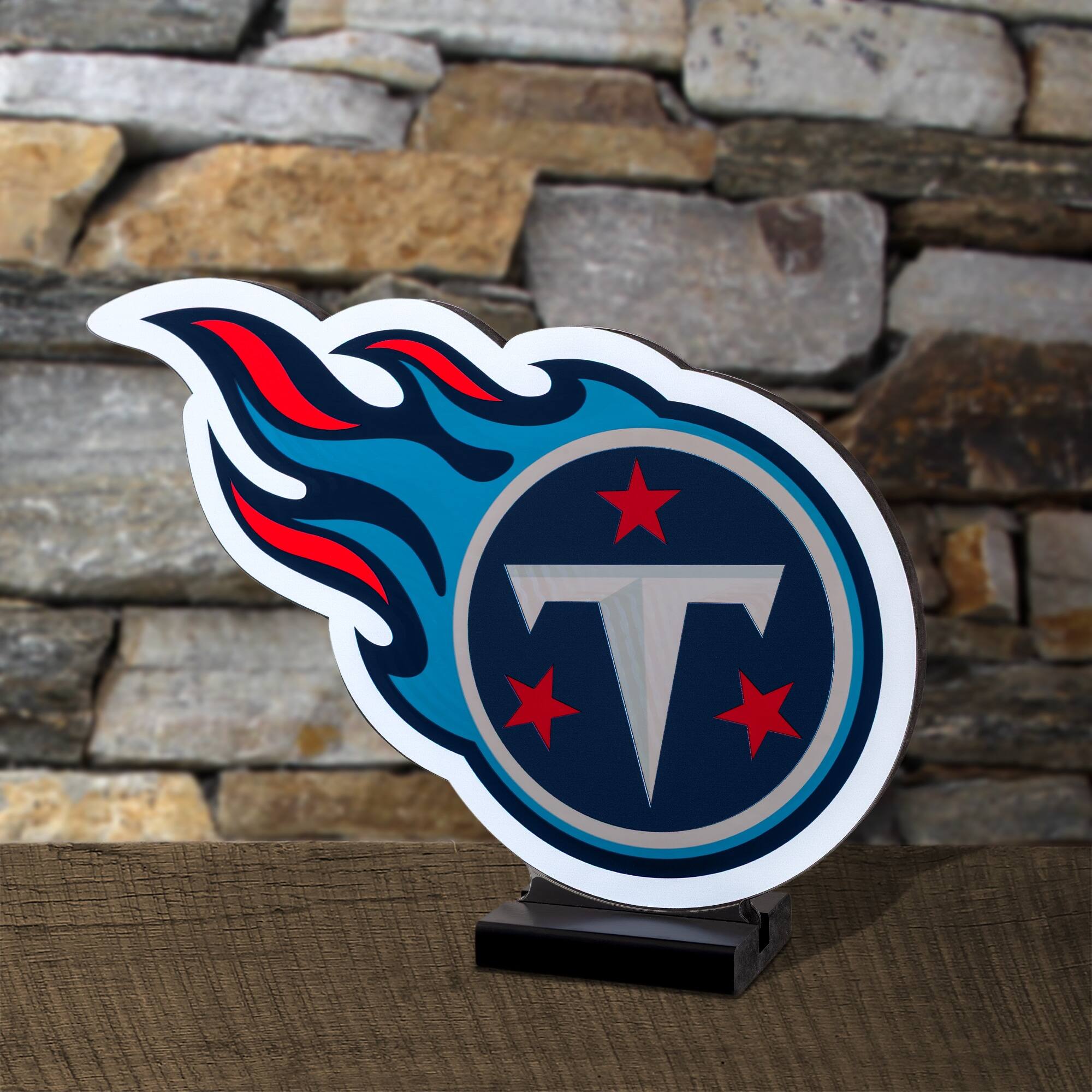 Alt View 3. Sporticulture - Tennessee Titans LED Infinity Logo Light - Blue.