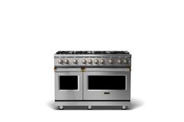 Viking - 6.1 Cu. Ft. Professional 5 Series Freestanding Double Oven Gas Convection 8 Burner Range - Stainless Steel