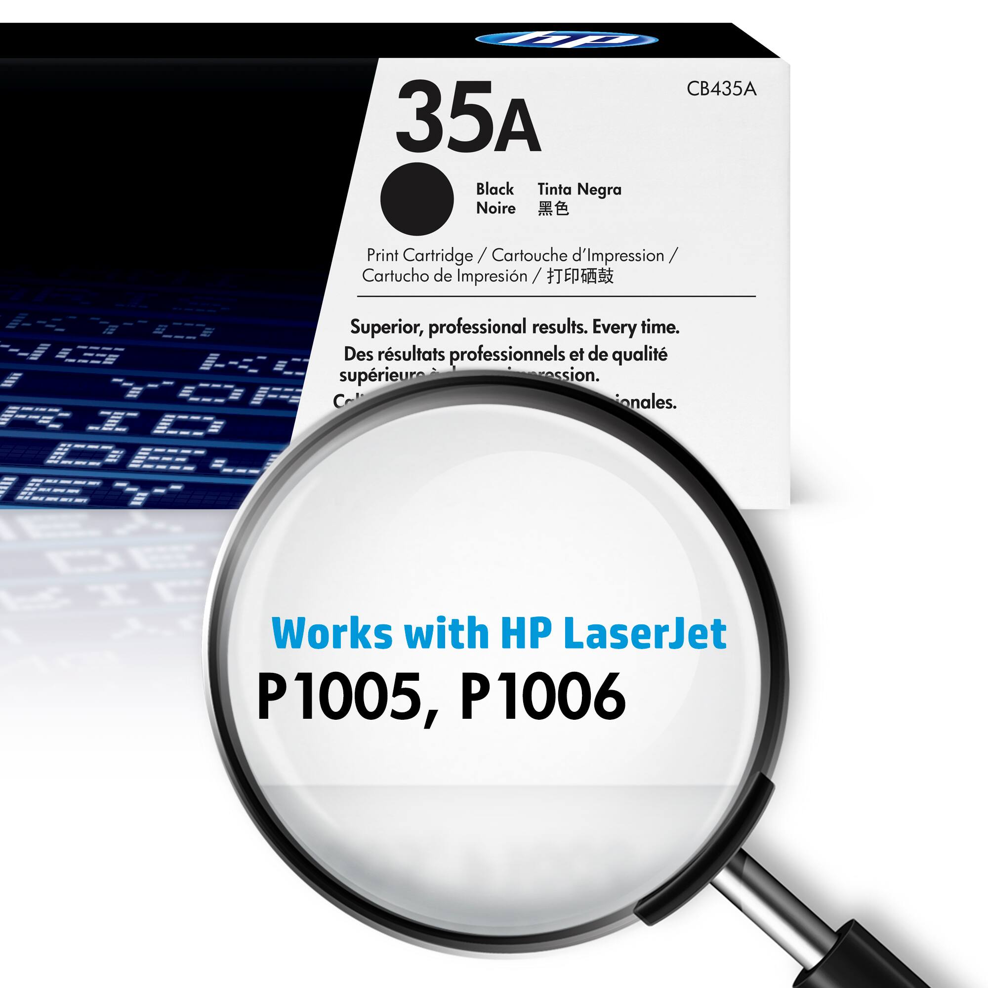 Alt View 1. HP - 35A Standard Capacity Toner Cartridge - Black.