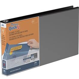 Stride - QuickFit Heavy Duty 1" 3-Ring View Binders - Black