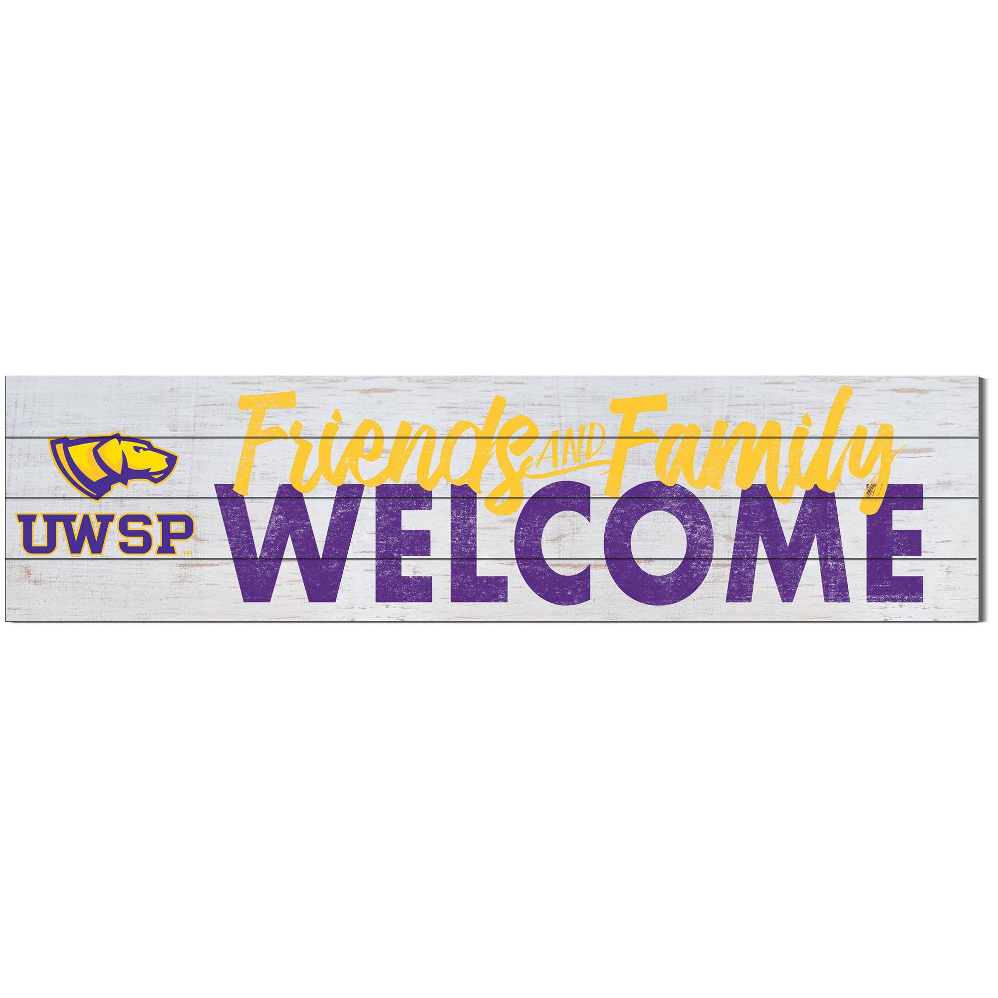 Wisconsin-Stevens Point Pointers 10'' x 40'' Friends & Family Welcome Sign