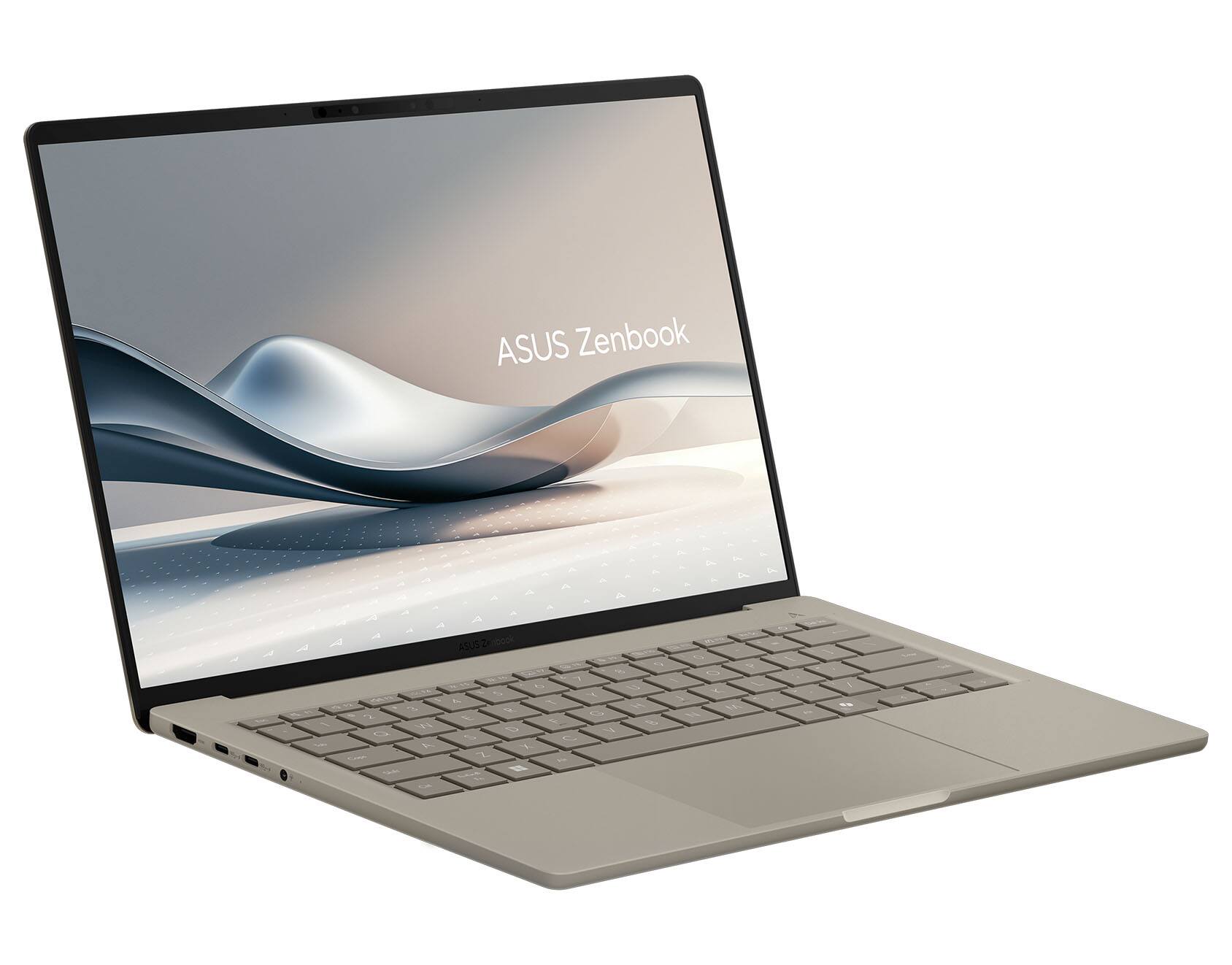 ASUS - Zenbook A14 Laptop 14.0 OLED (Qualcomm Snapdragon X Plus, 16GB LPDDR5X, 512GB SSD, Win 11 Home) w/USB Hub - Zabriskie Beige - Thumbnail 4