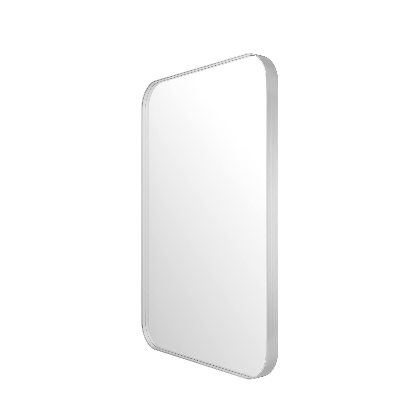 Left. PAIHOME - Classic Stainless Steel Rectangular Wall Mirror - Waterproof and Rustproof Bathroom Mirrors Modern Mirror - Silver-16x24 Inch.