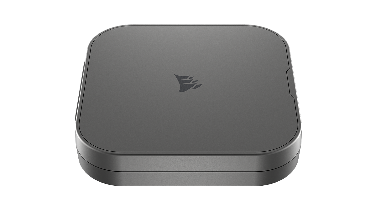 Back. CORSAIR - EX400U USB4 1TB External Portable SSD - Gray.